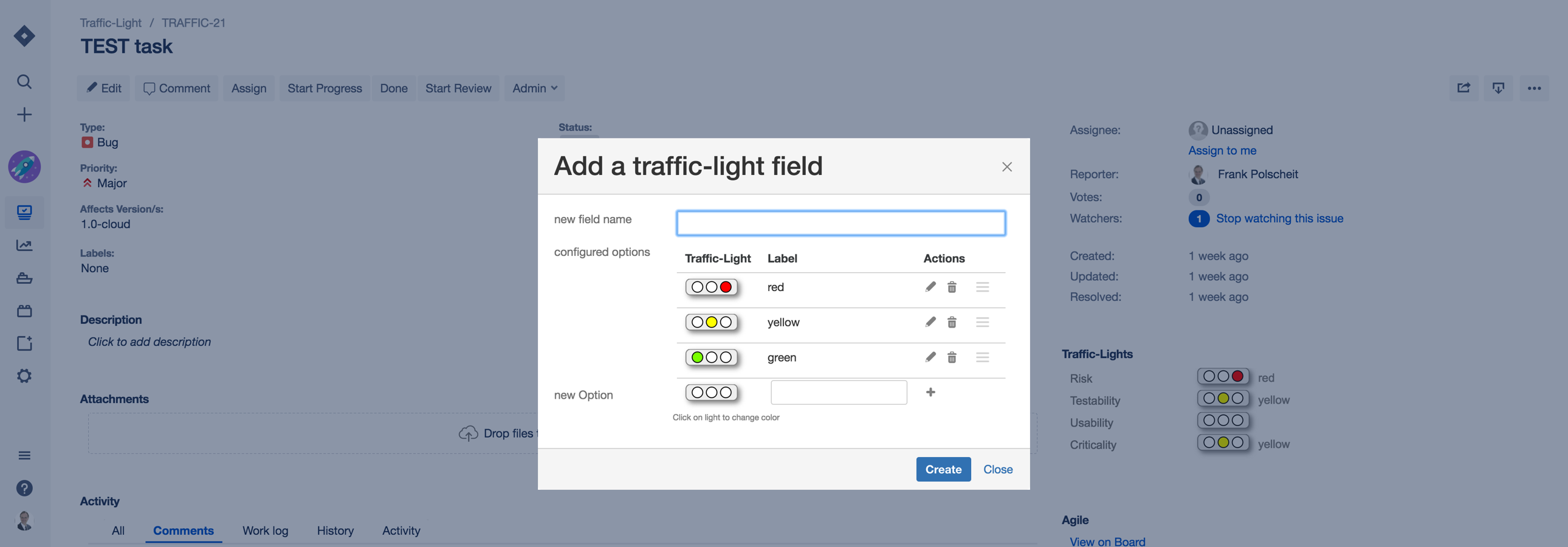 Traffic-Lights for Jira